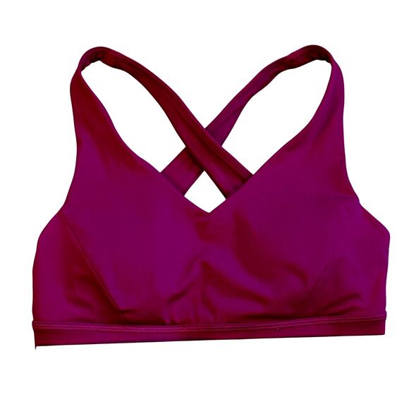 Lululemon Sports Bra Womens 6 Small Pink Envital Medium Support W/Removable Pads - Picture 1 of 7